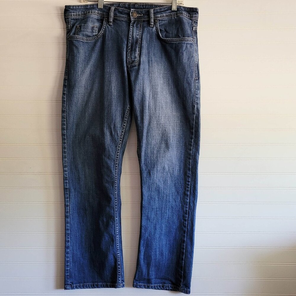 Buffalo David Bitton Jeans Mens 34/30 Blue Driven X Basic Straight Stretch